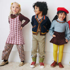 Kids Misha & Puff Prudence Dress - Pink Lilac Peace Jacquard