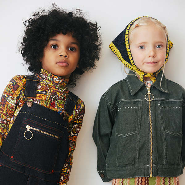 Kids Misha & Puff Turtleneck T-shirt - Fox Brown Groovy Paisley