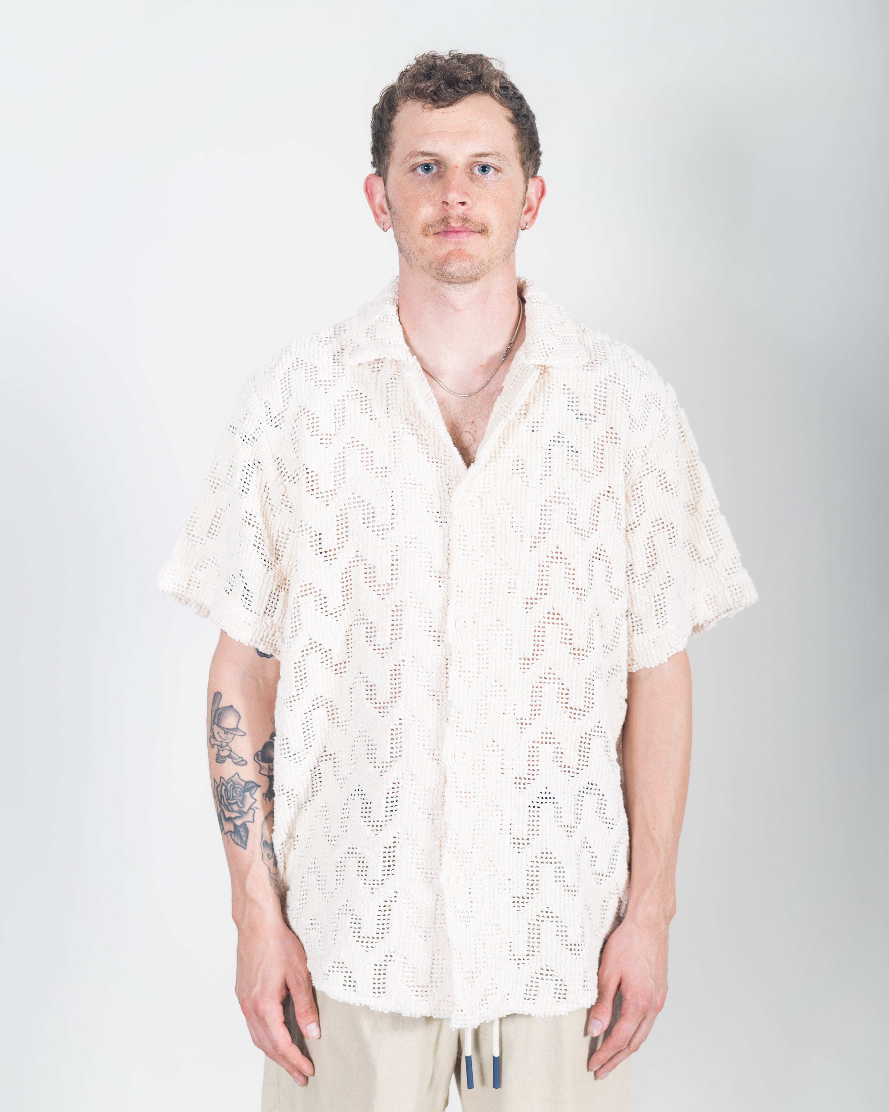 トップス OAS/ Atlas Cuba Crochet Shirt (Lace) Atlas Cuba Crochet Shirt – Nikki Beach