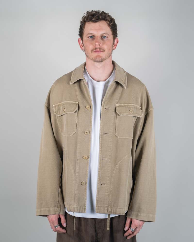 YOKO SAKAMOTO WORK JACKET BROWN YOKO SAKAMOTO 