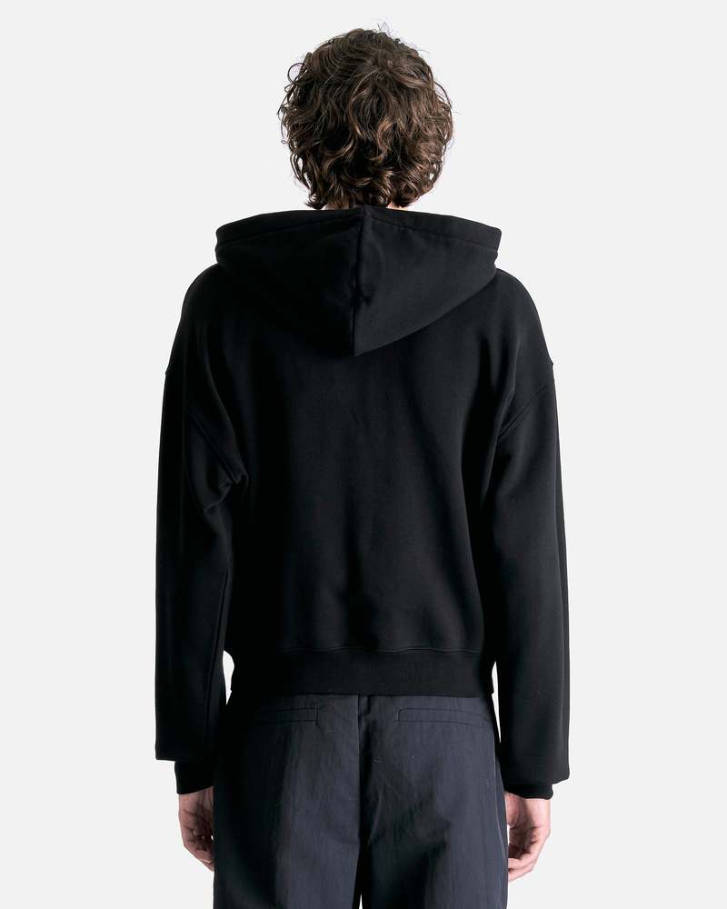 Jacquemus Le Hoodie Zip Gros Grain - Black | Garmentory