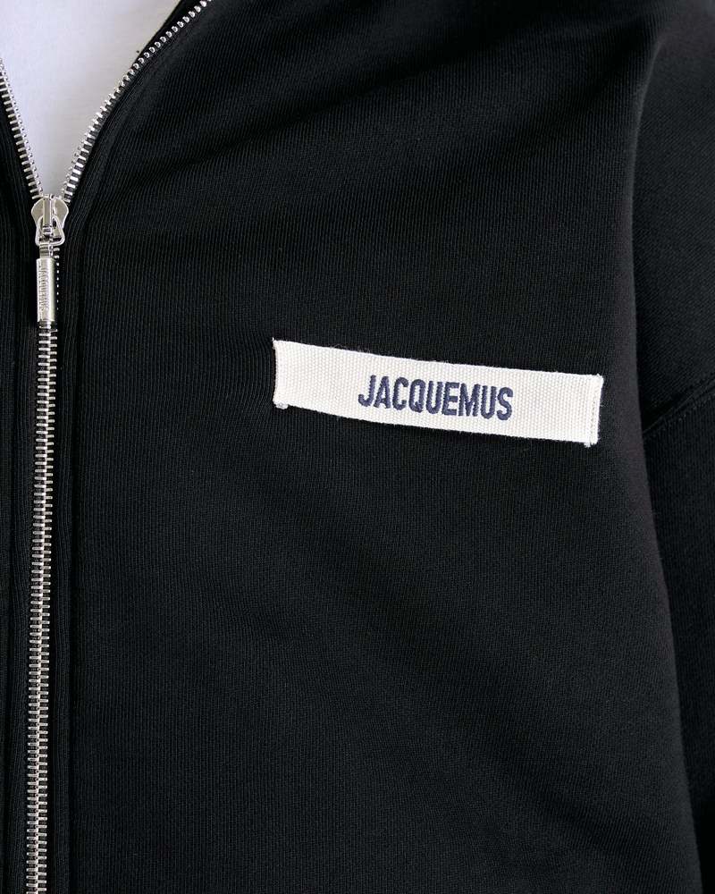 Jacquemus Le Hoodie Zip Gros Grain - Black | Garmentory