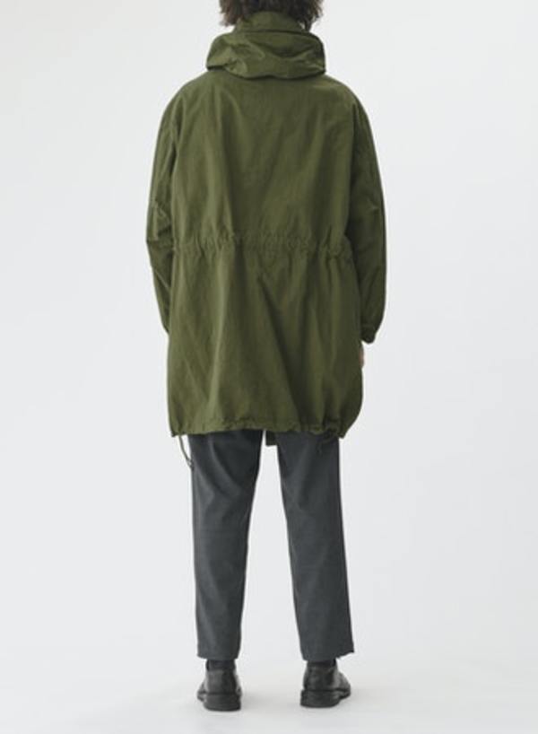 Sage de Cret High Density Twill Reversible Hooded Coat - Olive