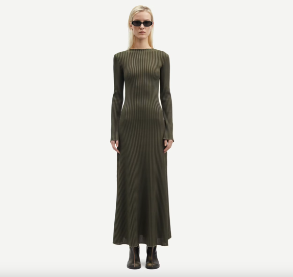 samsoe green dress Sunna dress 12956 Deep Forest
