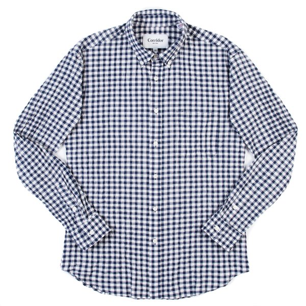 Corridor Long Sleeve Shirt - Navy/Red Seersucker Plaid Corridor Long Sleeve Shirt - Navy/Red Seersucker Plaid