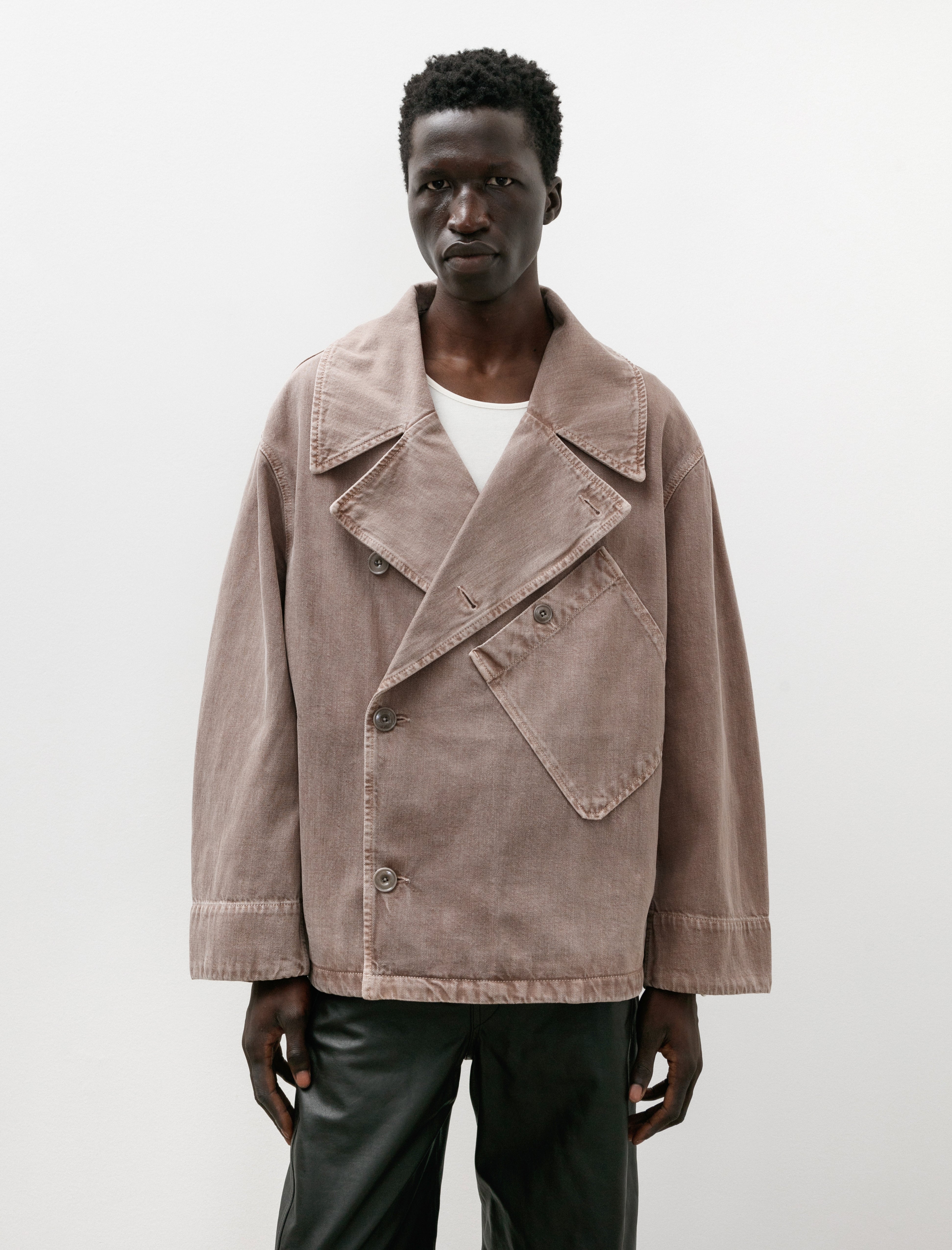 Lemaire Dispatch Denim Jacket - Snow Mauve | Garmentory
