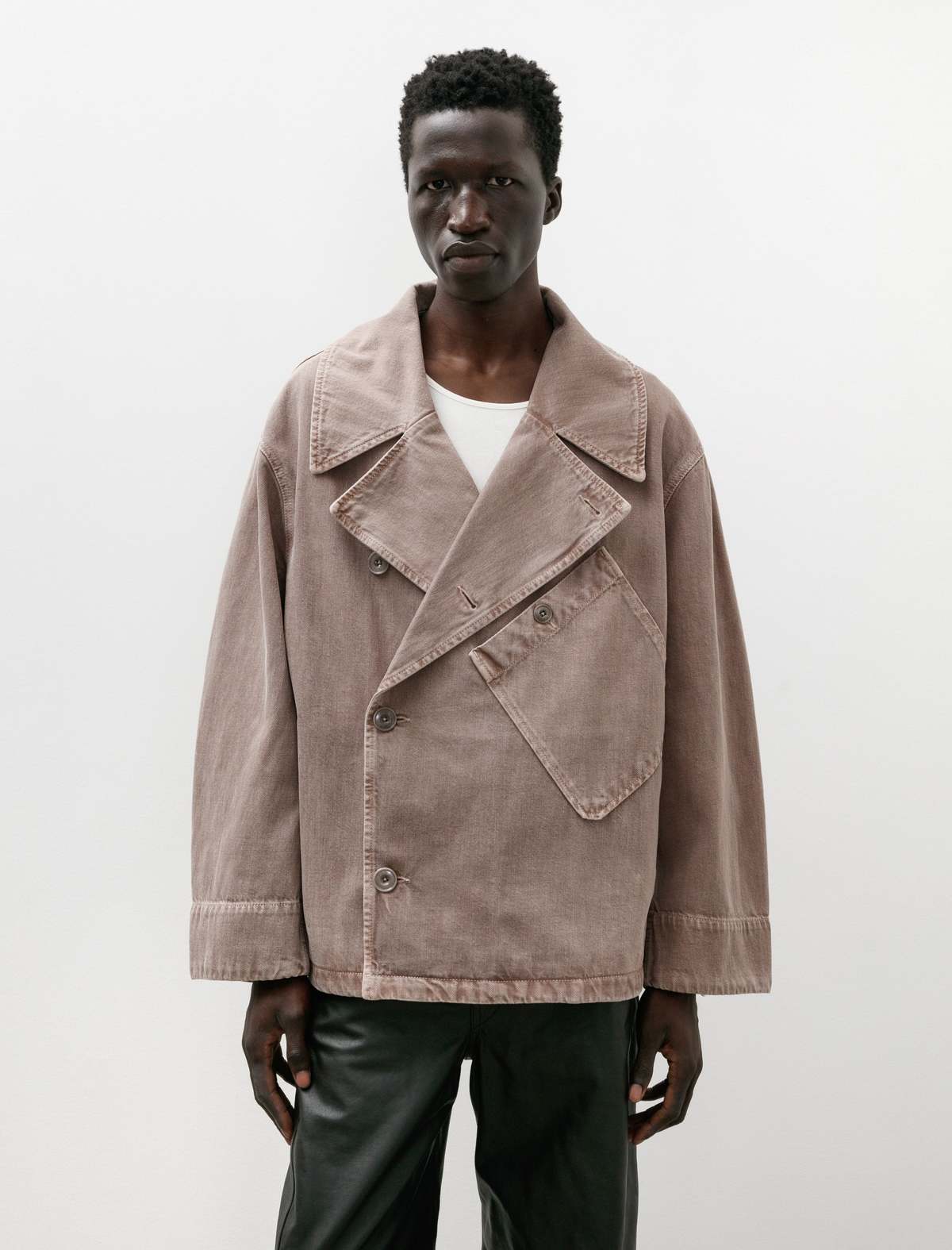 Lemaire Dispatch Denim Jacket - Snow Mauve | Garmentory