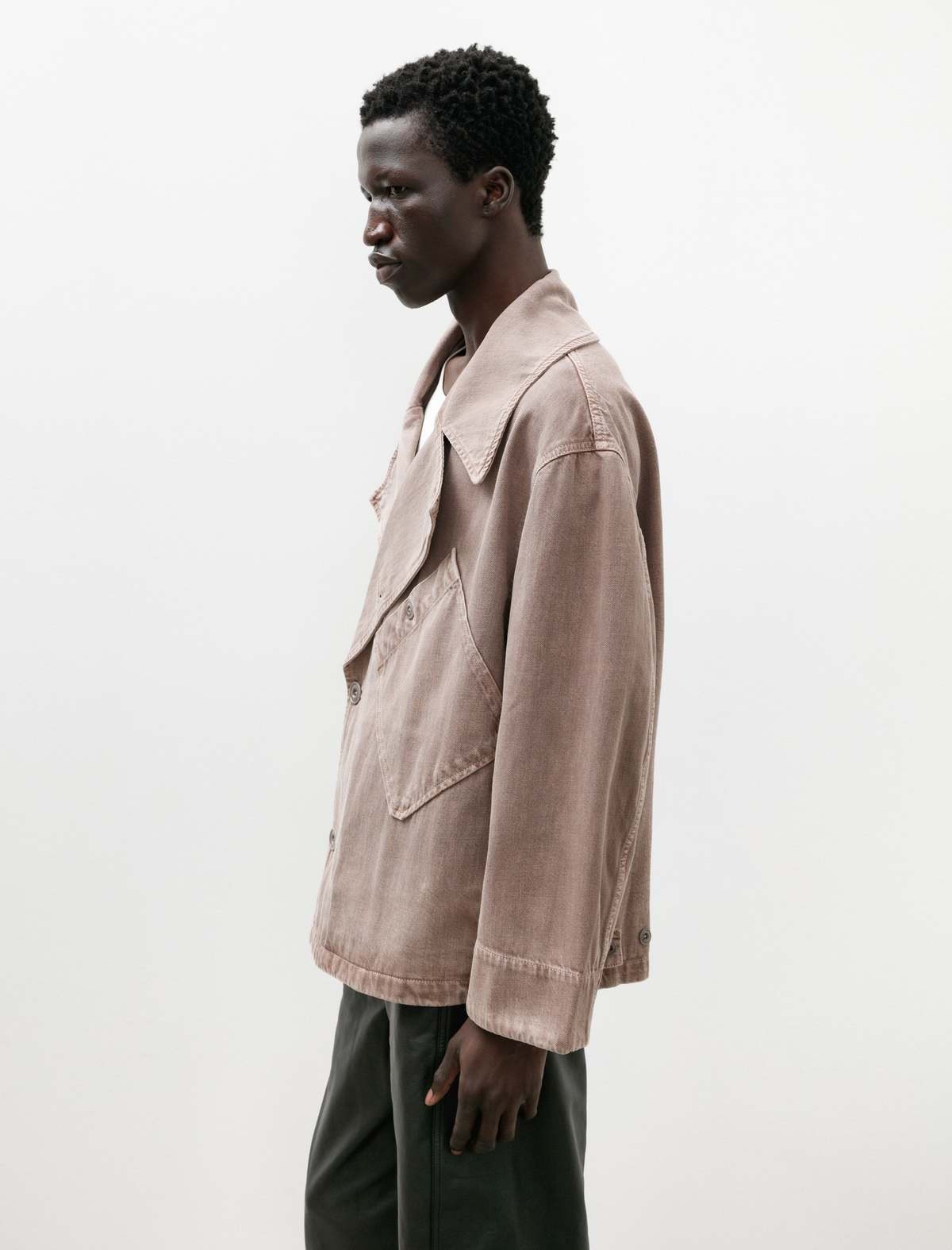 Lemaire Dispatch Denim Jacket - Snow Mauve | Garmentory
