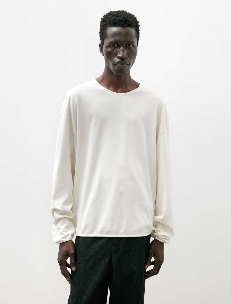 Lemaire LS Relaxed Tee - Light Cream | Garmentory