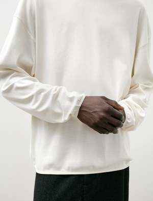 Lemaire LS Relaxed Tee - Light Cream | Garmentory