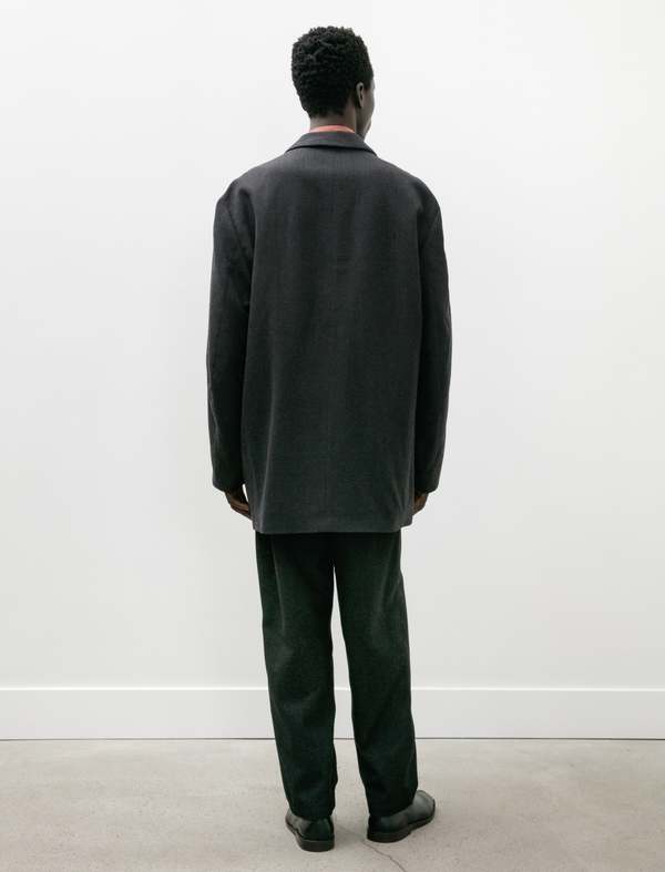 Lemaire Short Maxi DB Coat - Anthracite Grey | Garmentory