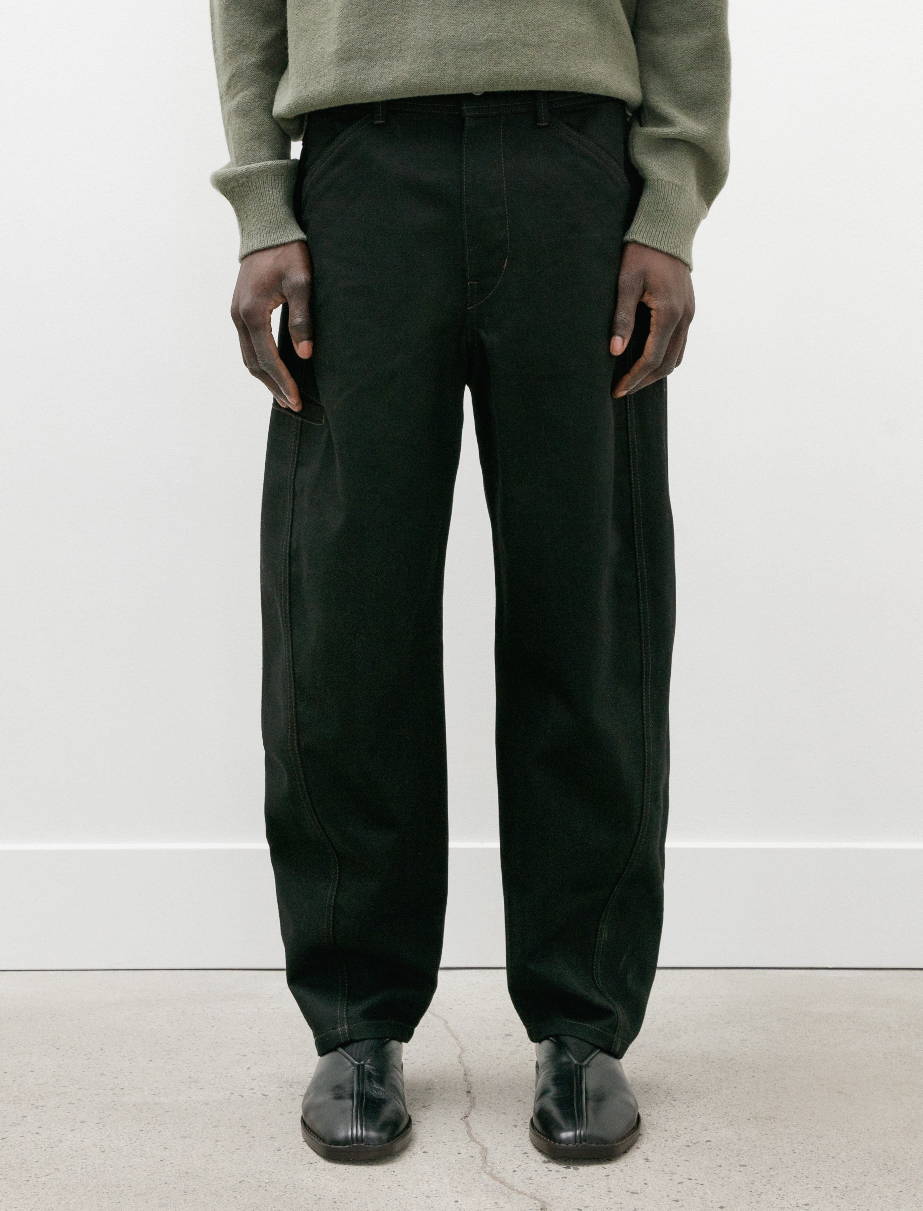 Lemaire Twisted Workwear Pants - Black | Garmentory