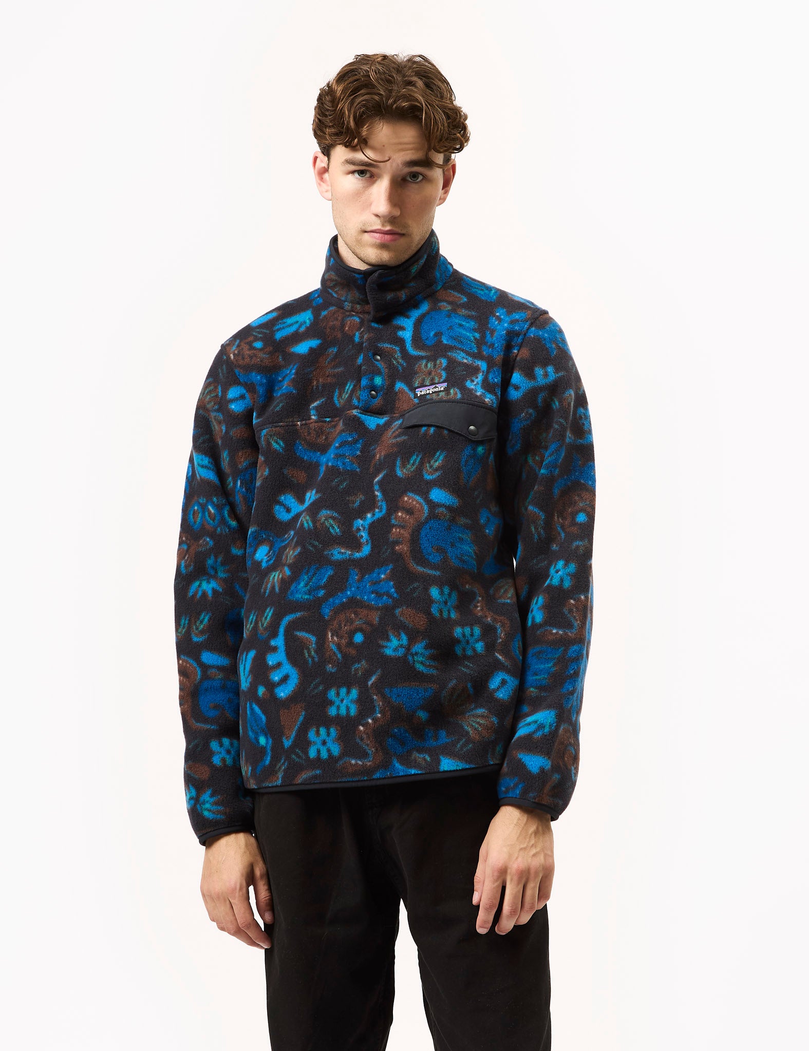 Patagonia LW Synch Snap-T Pullover - Across Oceans/Pitch Blue