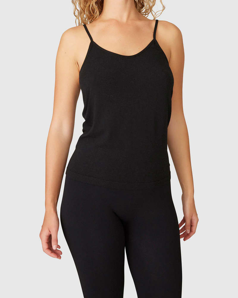 Swedish Stockings EMMY CASHMERE CAMISOLE - BLACK