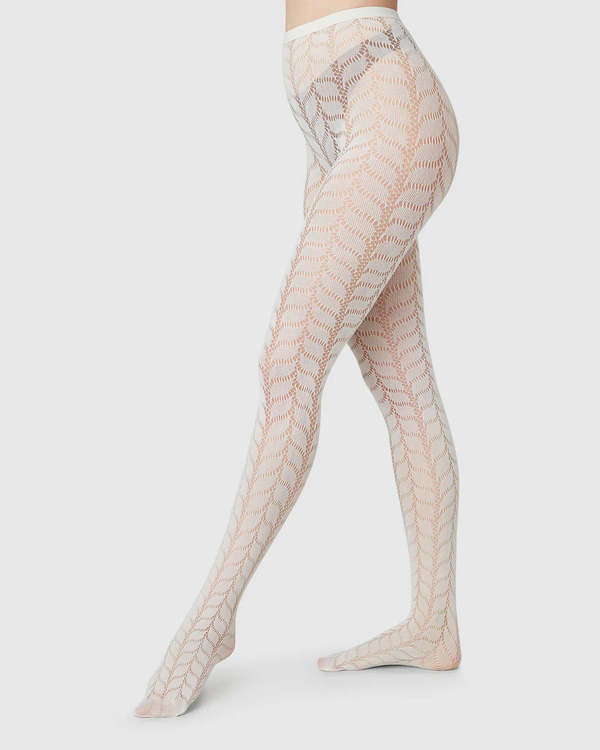 Swedish Stockings COLLANT FILET MEJA Tights - Ivory