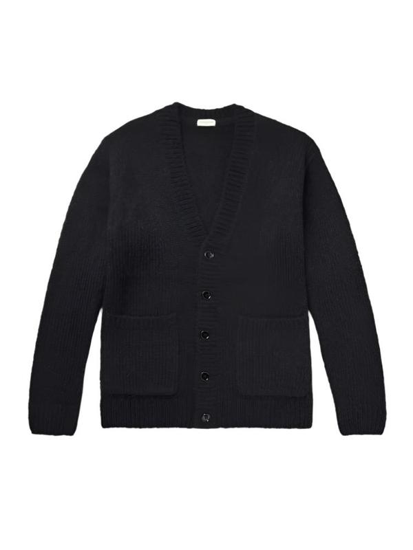 Mounia V-neck Cardigan (Black) | Garmentory