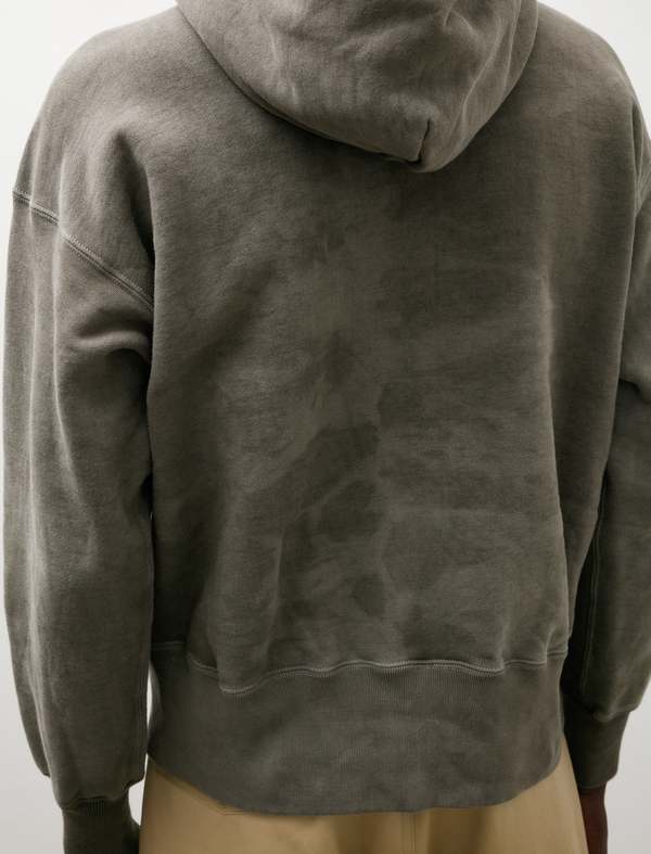 Taiga Takahashi Hooded Sweatshirt - Logwood Dyed Grey | Garmentory