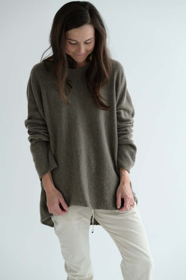 Album di Famiglia Handknit Cashmere Sweater - Nut