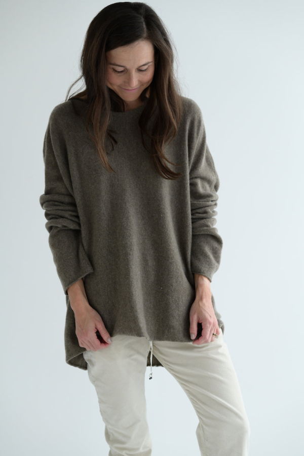 Album di Famiglia Handknit Cashmere Sweater - Nut