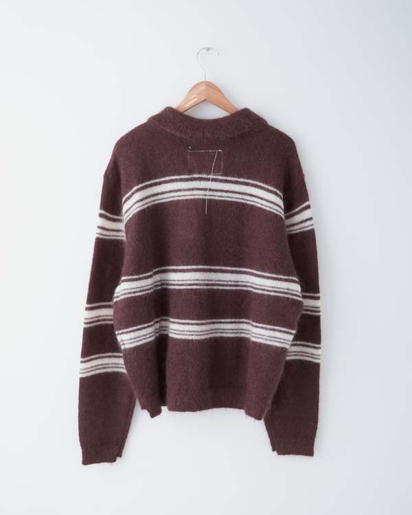 70s Cardigan, Brown/Off-White | Garmentory