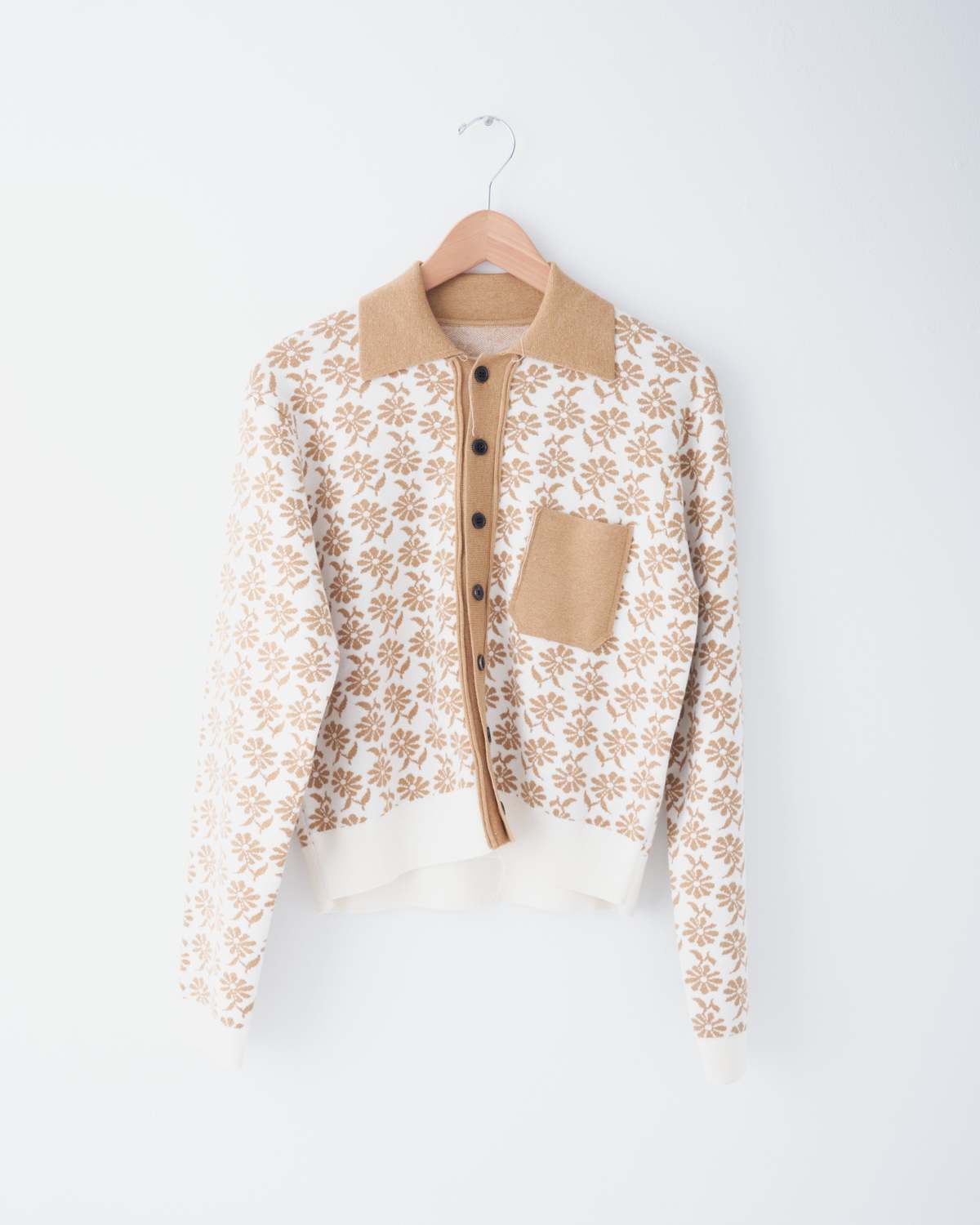 Camiel Fortgens Fitted 70s Cardigan - Off White/Brown