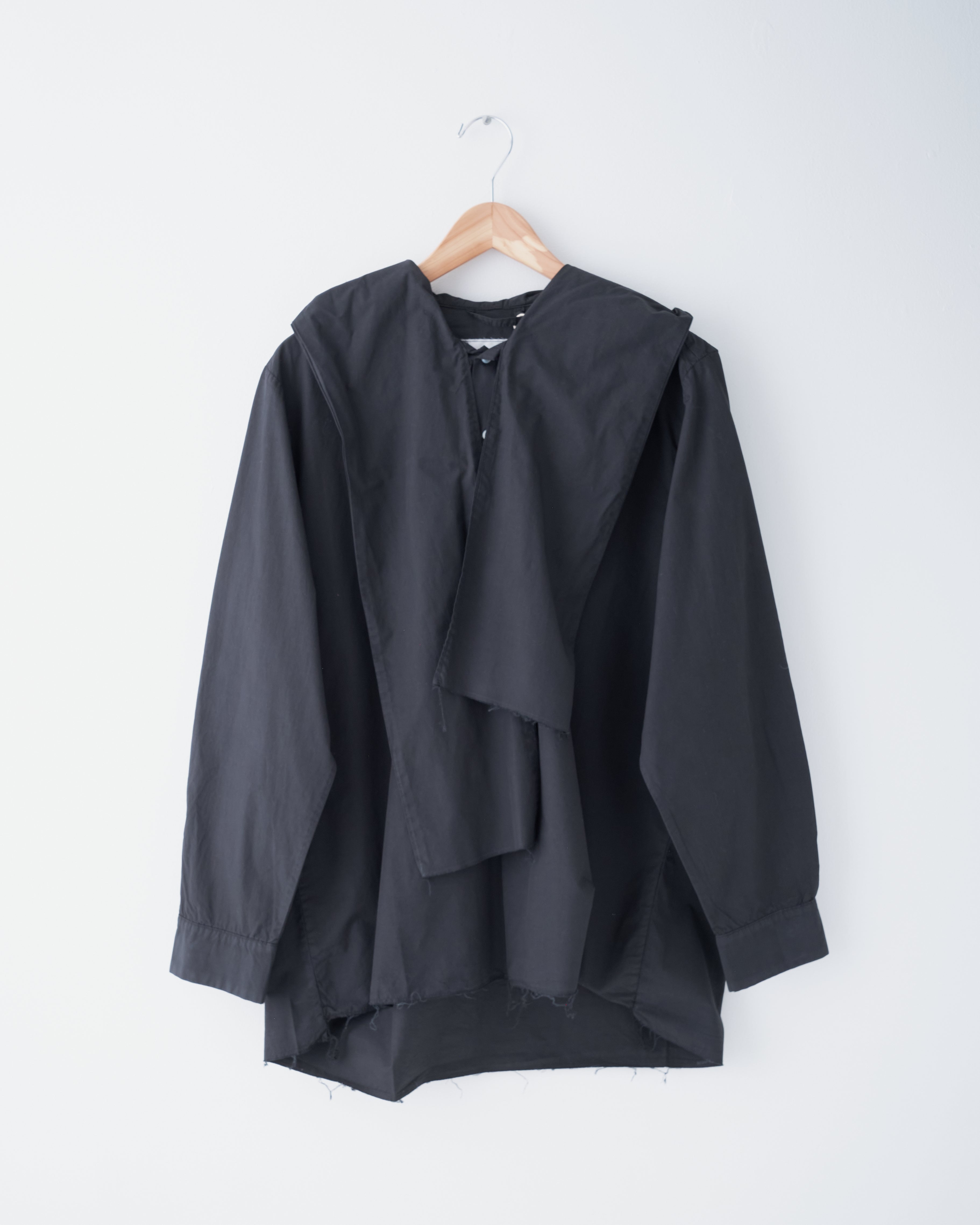 Camiel Fortgens Hooded Scarf Shirt - Black | Garmentory
