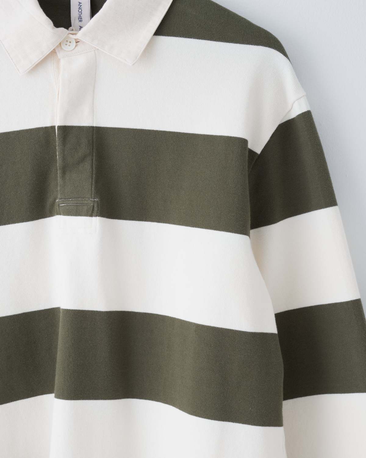 Another Aspect Rugby Polo 1.0 - Green/Ecru Stripe | Garmentory