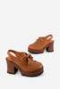 "INTENTIONALLY __________."HOBBY PLATFORM CLOG - WHISKEY/BLACK - Thumbnail 2