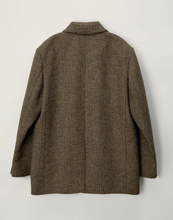 DUNST UNISEX CLASSIC 2BUTTON BLAZER sサイズ Dunst Classic 2 Button Wool Blazer - Brown Check | Garmentory