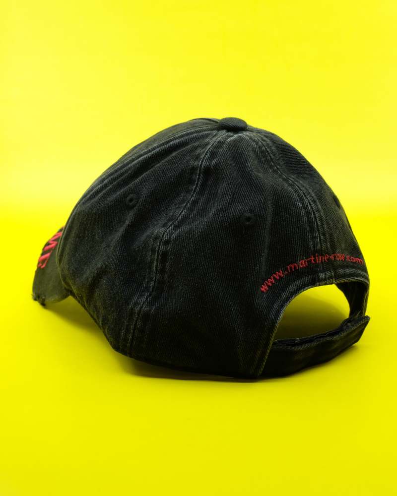 帽子 MARTINE ROSE CUT PEAK BACK CAP 2 Martine Rose Cut Peak Back Cap, Black — SLOW WAVES