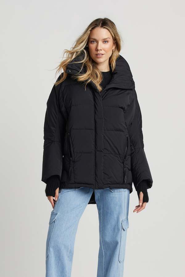 Adroit Sasha Cocoon Puffer Jacket - Black