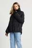 Adroit Sasha Cocoon Puffer Jacket - Black - Thumbnail 3