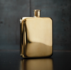 Viski Polished Plated Flask - Gold - Thumbnail 3