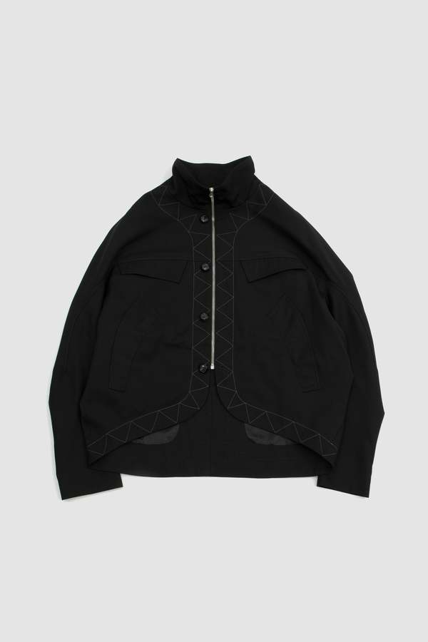 kiko kostadinov Jacklight Light Wool Crow Jacket - Black | Garmentory