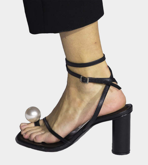 ☆PEARL TOE SANDALS パールトゥサンダル/KIMHEKIM☆ KIMHEKIM Pearl Toe Sandals - Black | Garmentory