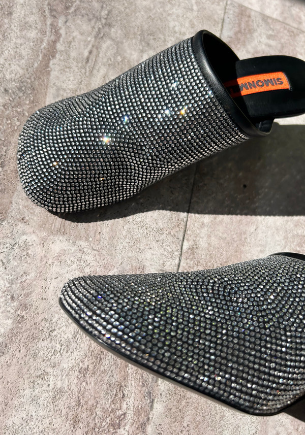 Simon Miller Chrome Pointed Gala Mule in Silver main image 1