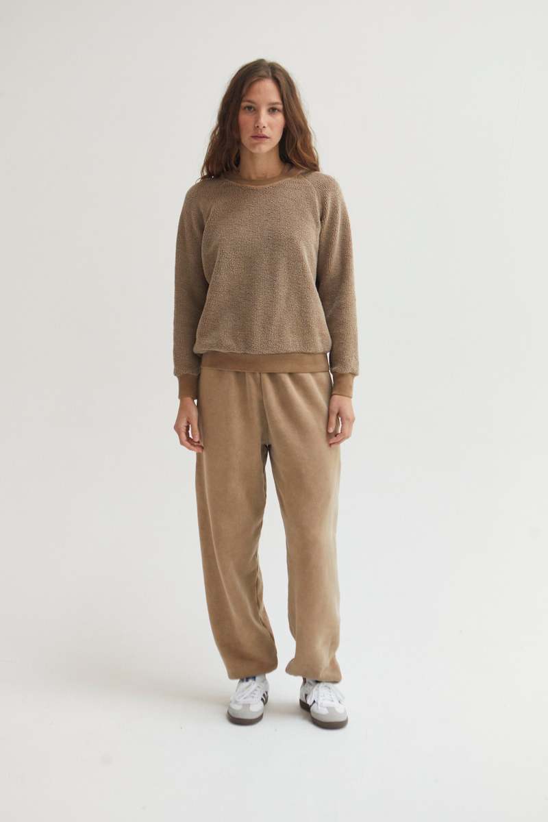 Asher Leo Reverse Crewneck - Latte Asher Leo Reverse Crewneck - Latte
