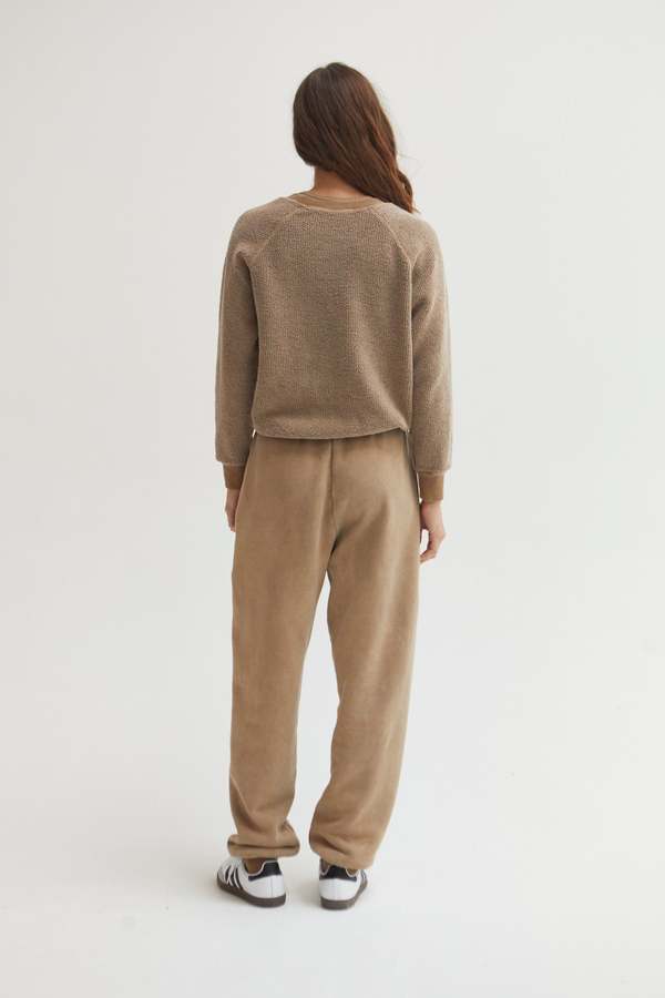 Asher Leo Reverse Crewneck - Latte Asher Leo Reverse Crewneck - Latte