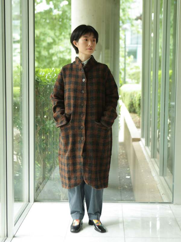 H+ Hannoh Wessel Marika Coat - Brown/Charcoal | Garmentory
