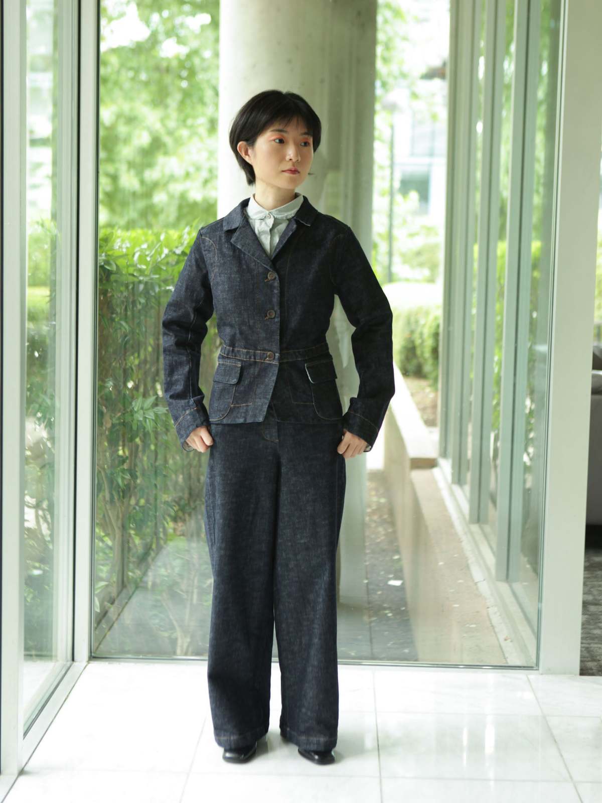 H+ Hannoh Wessel Veruska Jacket - Washed Denim - Image 2 of 8