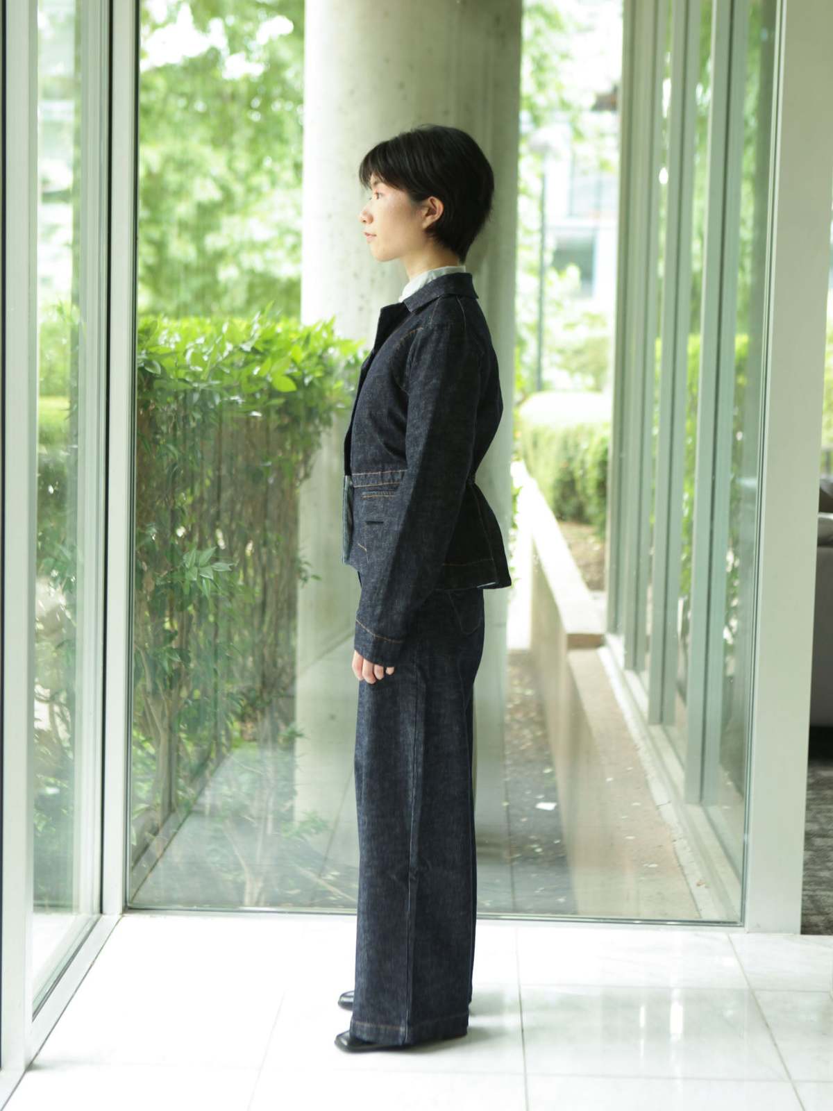 H+ Hannoh Wessel Veruska Jacket - Washed Denim - Image 7 of 8