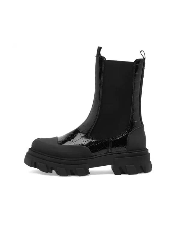 【関税込み】Everyday Mid Chelsea Boots - Ganni - Black Black Everyday Mid Chelsea Boots by GANNI on Sale