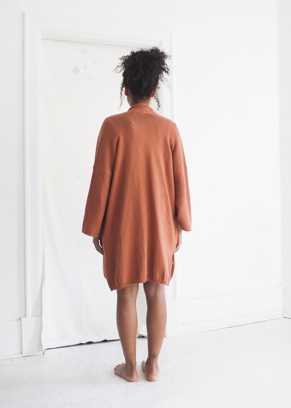 Bare Knitwear Kimono Coat in Clay Bare Knitwear Kimono Coat in Clay