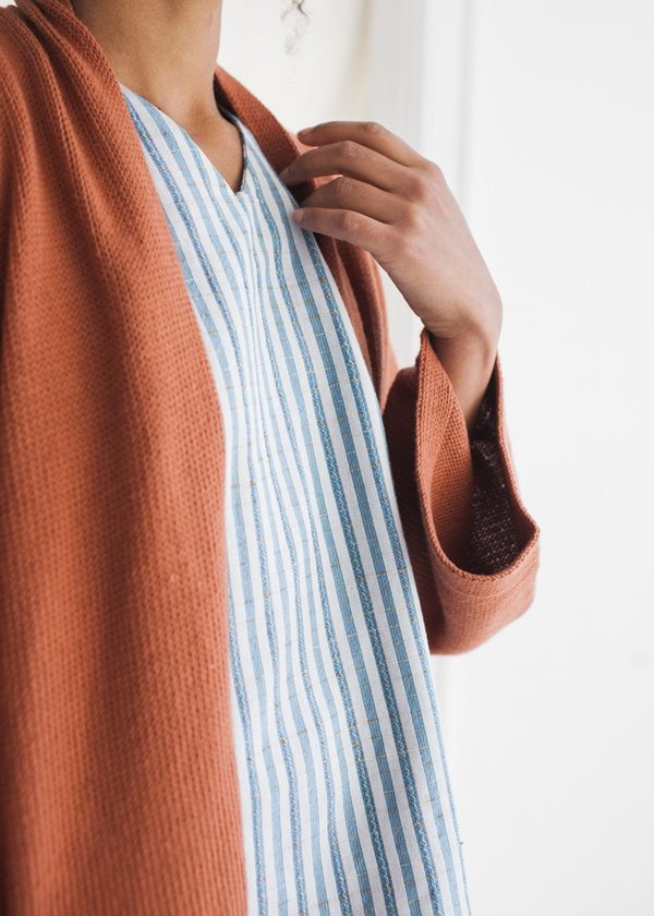 Bare Knitwear Kimono Coat in Clay Bare Knitwear Kimono Coat in Clay