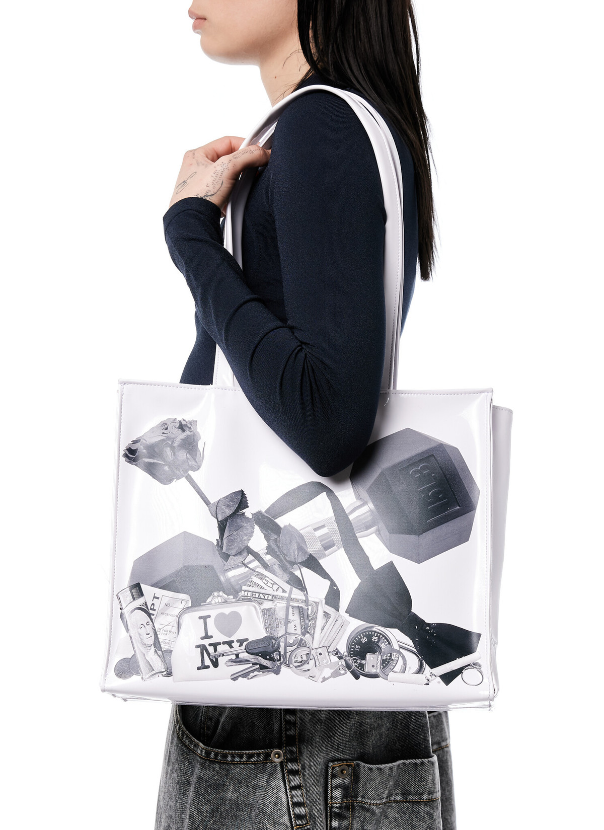 Vaquera Trompe-L'Oeil バッグ VAQUERA Black Trompe-L'Oeil Bag Vaquera