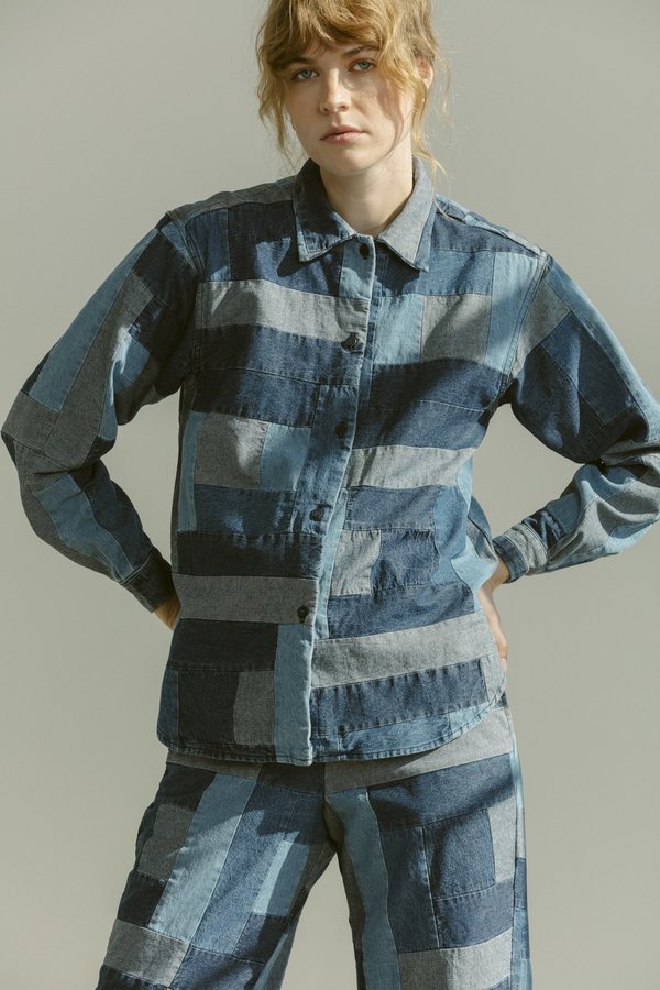 Carleen Big Shirt - Log Cabin Patchwork Carleen Big Shirt - Log Cabin Patchwork