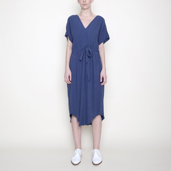 7115 by Szeki Drawstring Reversible Dress - Blue 7115 by Szeki Drawstring Reversible Dress - Blue