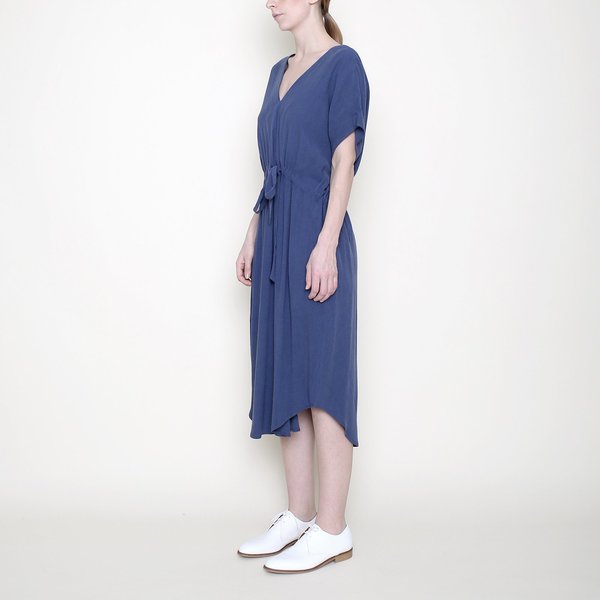 7115 by Szeki Drawstring Reversible Dress - Blue 7115 by Szeki Drawstring Reversible Dress - Blue