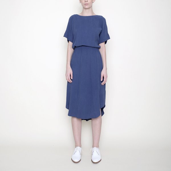 7115 by Szeki Drawstring Reversible Dress - Blue 7115 by Szeki Drawstring Reversible Dress - Blue