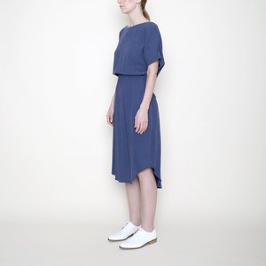 7115 by Szeki Drawstring Reversible Dress - Blue 7115 by Szeki Drawstring Reversible Dress - Blue